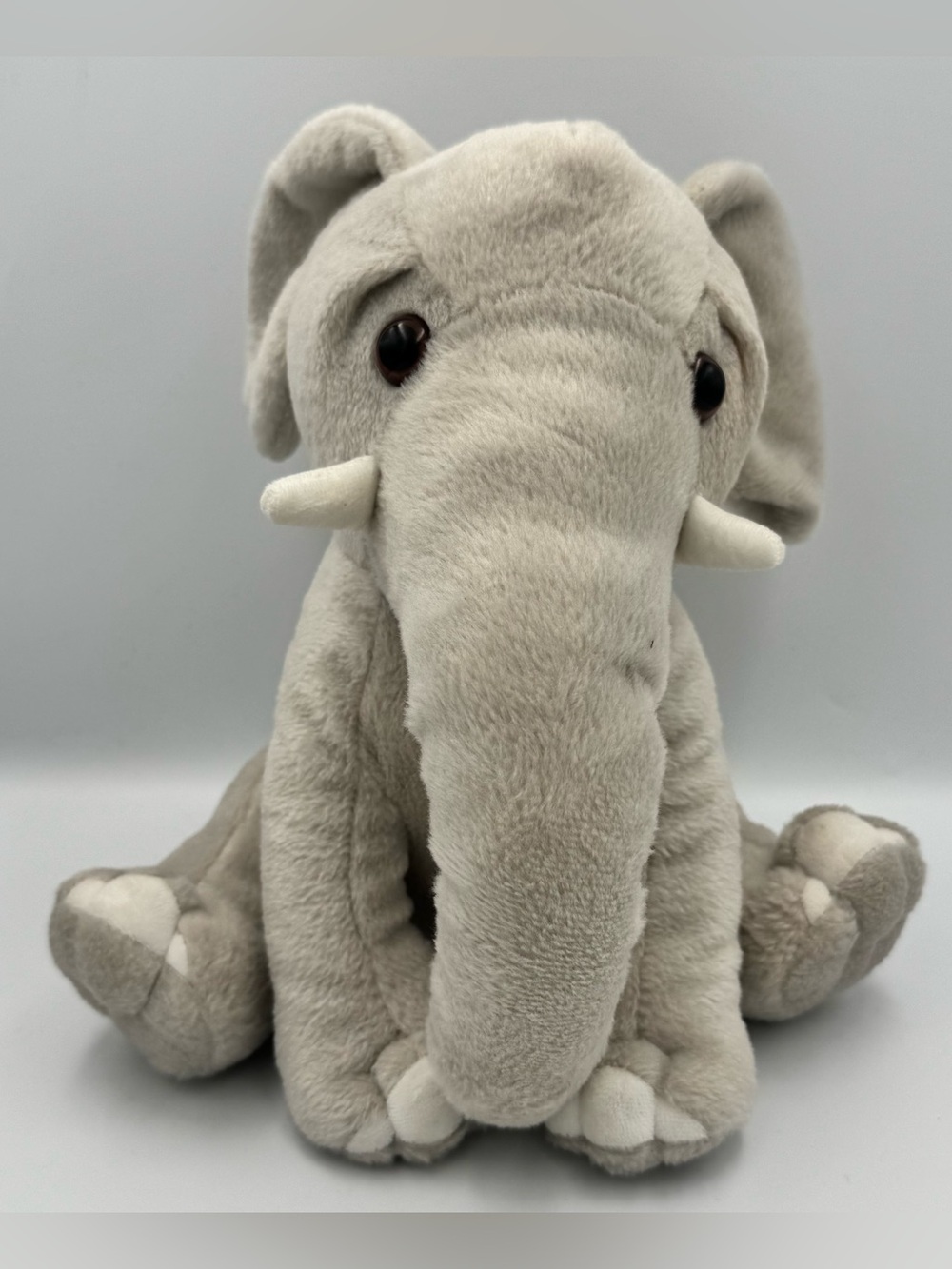 Ploofs 10.5 In Tall Asian Elephant Plush Toy Grey